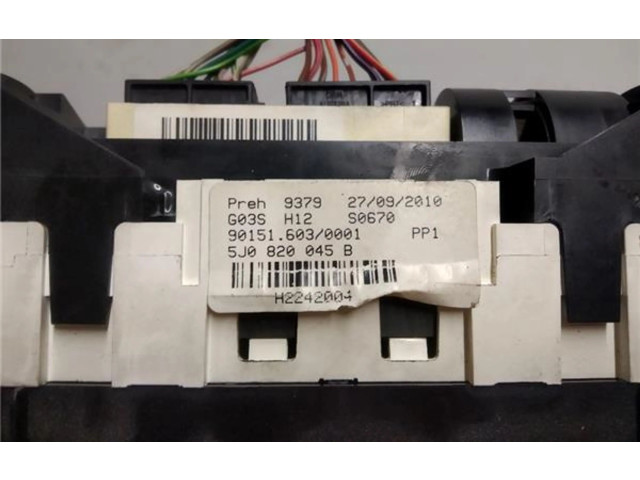 Блок управления климат-контролем 5J0820045B, 5J0820045B Skoda Fabia Mk2 (5J)