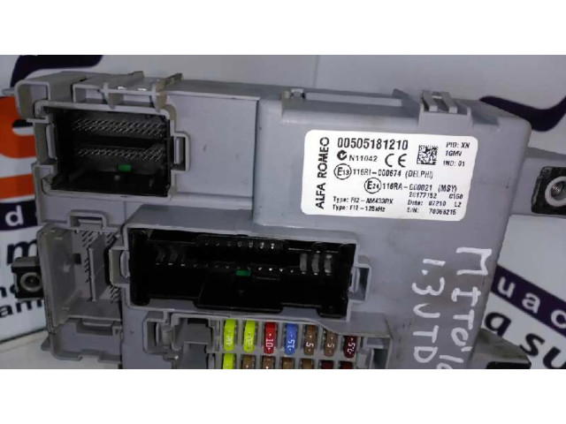Pojistková skříňka Řídící jednotka BSM 00505181210 Alfa Romeo MiTo 2010
