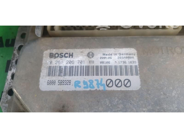 Блок управления двигателем Блок управления 0261206701, 6000589328. Dacia Nova