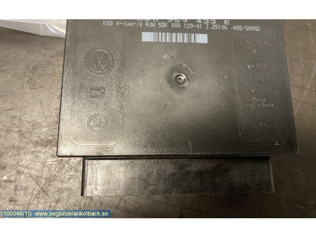 Блок управления 6Q0959433E Skoda Fabia Mk1 (6Y)