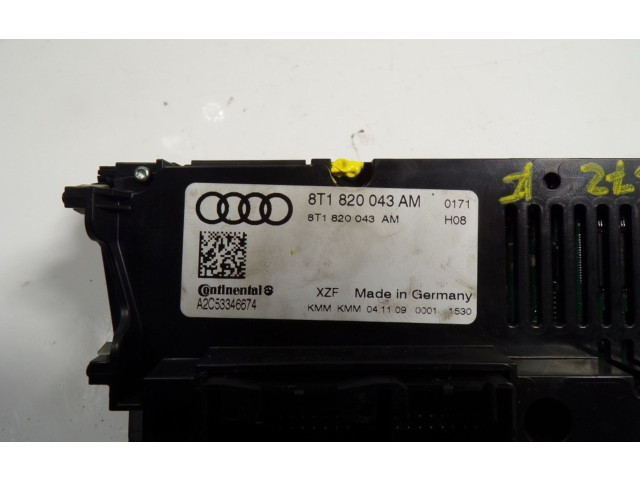 Блок управления климат-контролем 8T1820043AGXZF, 8T1820043AM Audi A4 Allroad