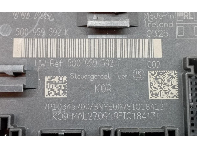 Поршень Блок управления дверью DGTE 5Q0959592K, 5Q0959592F Audi Q2 -