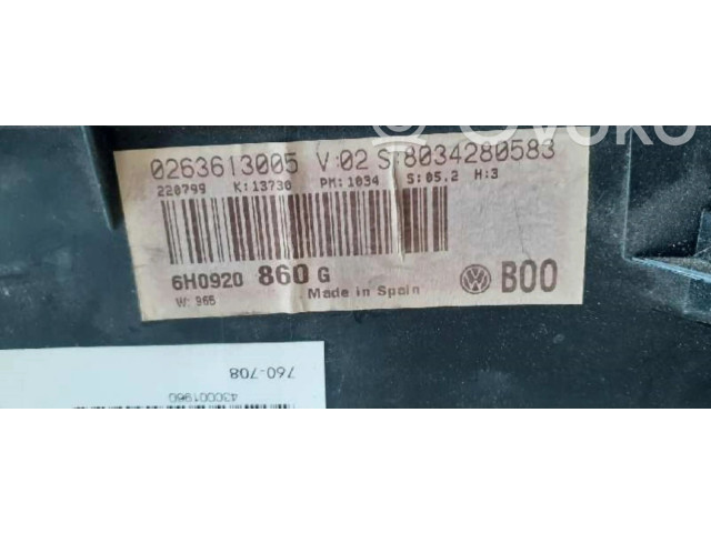 Přístrojová deska  Seat Arosa  6H0920860G  