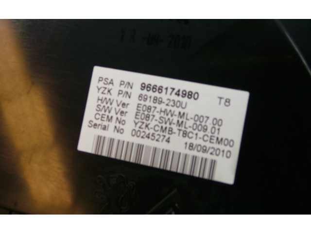 Панель приборов 9666174980, 352.000KM   Peugeot 5008       