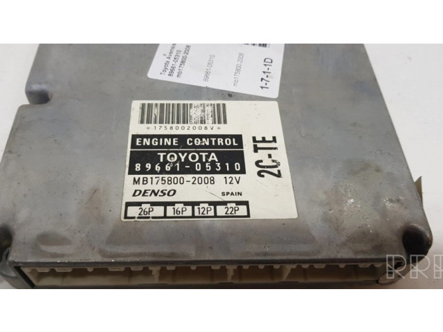 Řídící jednotka 8966105310, 1758002008 Toyota Avensis T220 2002