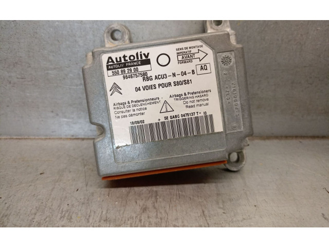 Блок подушек безопасности 9646757580, 550892900AUTOLIV Citroen Saxo