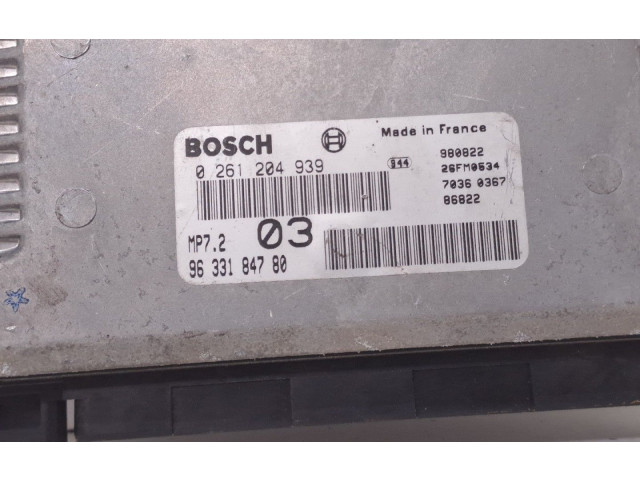 Блок управления двигателя 0261204939, 9633184780 Citroen Xsara