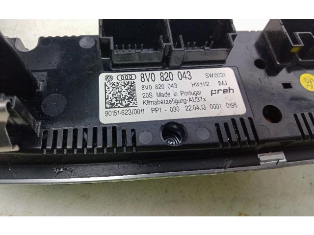 Блок управления климат-контролем 8V0820043   Audi A3 S3 A3 Sportback 8P