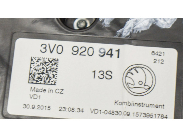 Панель приборов A2C53427456, A2C90194601 Skoda Superb B8 (3V)