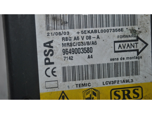 Блок подушек безопасности 9649003580 Citroen C2