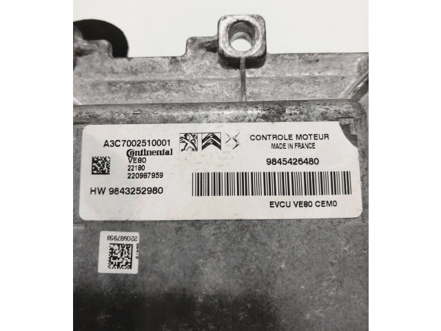 Блок управления двигателя 9843252980, 9845426480 Peugeot Partner III