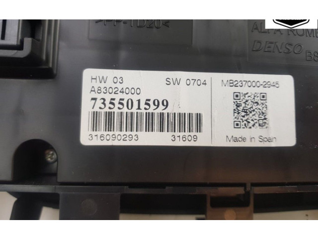 Блок управления климат-контролем 735501599, 328100115   Fiat Punto (199)