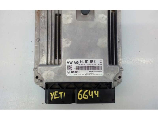 Блок управления двигателя 04L907309K, 0281030170   Skoda Yeti (5L)