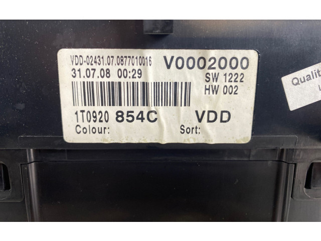 Přístrojová deska Volkswagen Caddy 2006 1T0920854C, V0002000