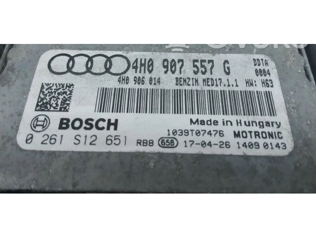 Блок управления двигателя 4H0907557G Audi A8 S8 D4 4H
