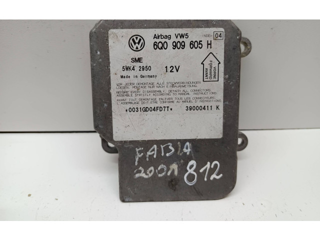 Блок подушек безопасности 6Q0909605H, 39000411K Skoda Fabia Mk1 (6Y)