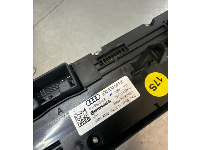 Блок управления климат-контролем 4G0820043K, A2C53400310 Audi A7 S7 4G