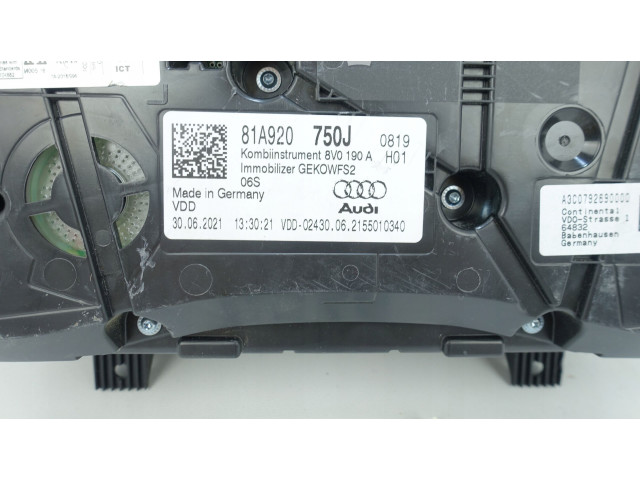 Панель приборов 81A920750J, 81A920750J Audi Q2 -