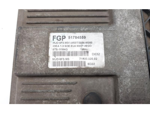 Блок управления двигателя 51784559, 51784559 Lancia Musa