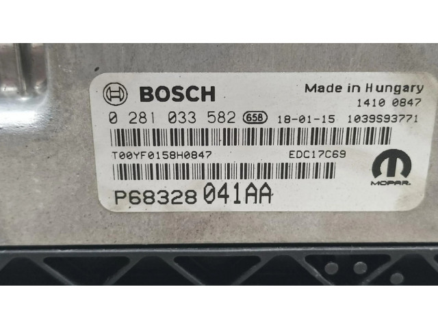 Блок управления двигателя P68328041AA, 0281033582   Jeep Compass