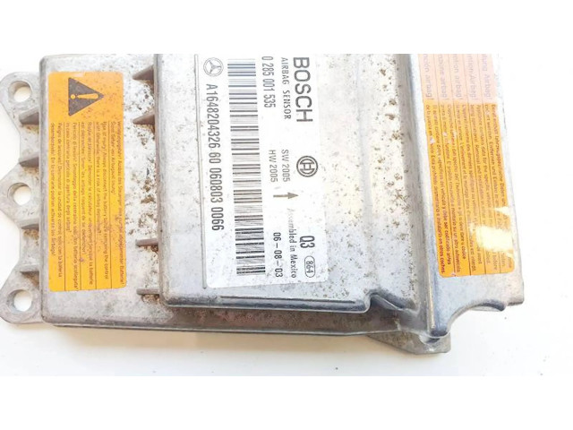 Блок подушек безопасности a1648204326, 0285001535   Mercedes-Benz ML W164