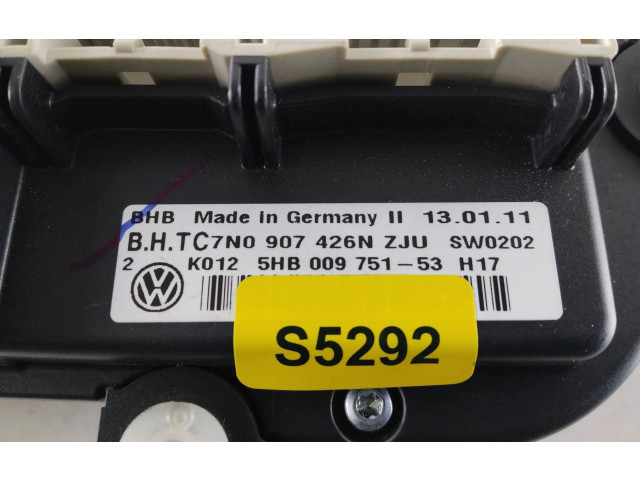 Блок управления климат-контролем 7N0907426N, 5HB00975153 Volkswagen Caddy