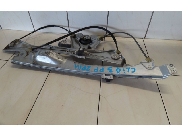 Передний комплект электрического механизма для подъема окна Renault Clio III 2005 - 2012 года