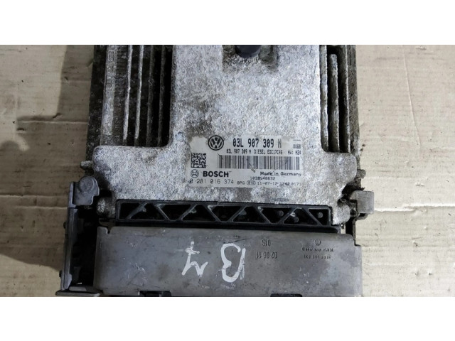 Řídící jednotka 03L907309N, 0281016374   Volkswagen PASSAT B7 2012
