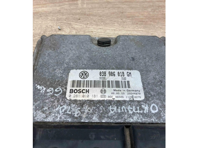 Блок управления двигателем Блок управления 038906018GM, 0281010181   Skoda Octavia Mk1 (1U)