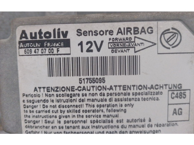 Блок подушек безопасности 51755095, AUTOLIV609470700F Fiat Linea