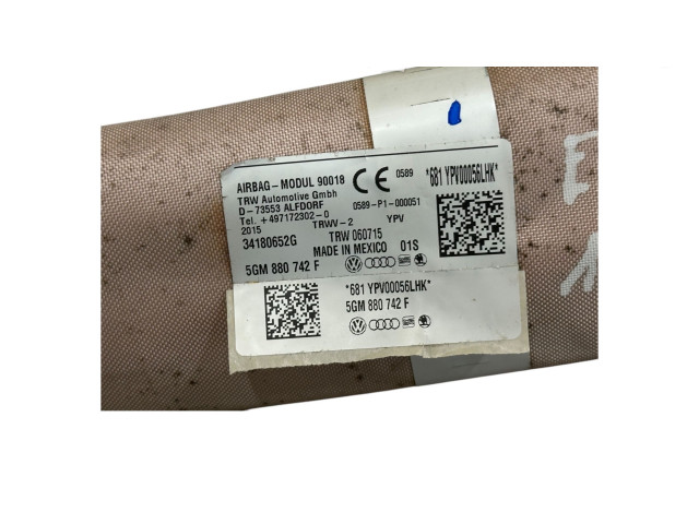 Боковая подушка безопасности 5GM880742F, 34180652G   Volkswagen e-Golf