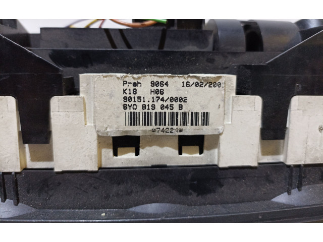 Блок управления климат-контролем 6Y0819045B Skoda Fabia Mk1 (6Y)