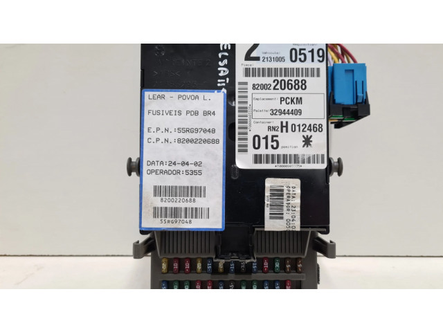 Pojistková skříňka 8200220688, 55RG97048 Renault Vel Satis 2003
