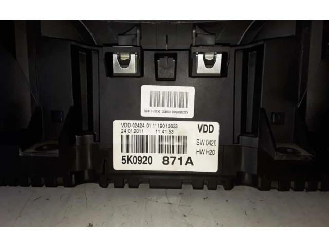 Панель приборов 5K0920871A   Volkswagen Golf VI       