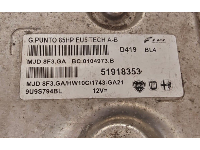 Vstřikovač 51918353, 00519036810   Fiat Punto (199)    199.B.4000(Euro 5) 