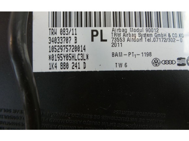 Подушка безопасности в сиденье 1K4880241D, 1K4880241D Volkswagen Golf Plus