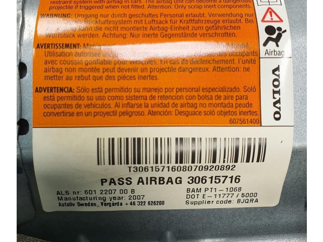Подушка безопасности пассажира 30615716 Volvo C70