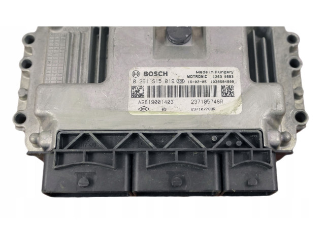 Блок управления двигателя 237105748R, 0261S15019   Renault Twingo III