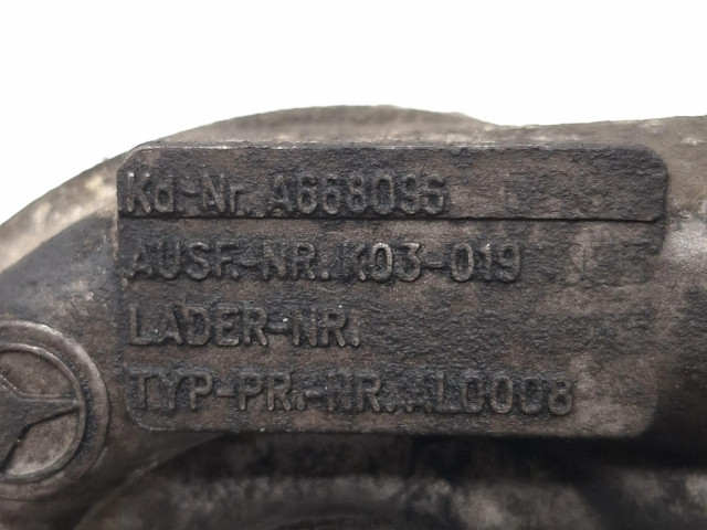 Турбина Mercedes-Benz A W168 1.7 53031015089, A668096 для двигателя OM 668.941 для двигателя A 160 CDI (168.007)