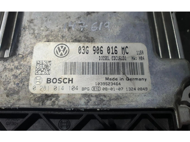 Блок управления двигателем Блок управления 03G906016MC Skoda Superb B5 (3U)