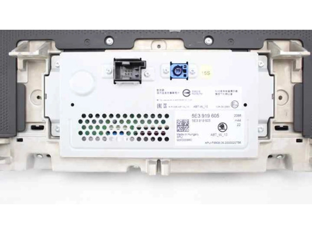 Экран/ дисплей / маленький экран 5E3919605 Skoda Octavia Mk4