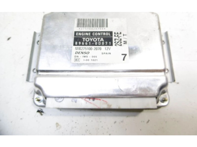 Řídící jednotka 89661-0D071, 89661-0D071 Toyota Yaris Verso 2001
