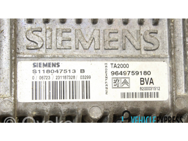 Блок управления коробкой передач S118047513B, 9649759180 Citroen Xsara