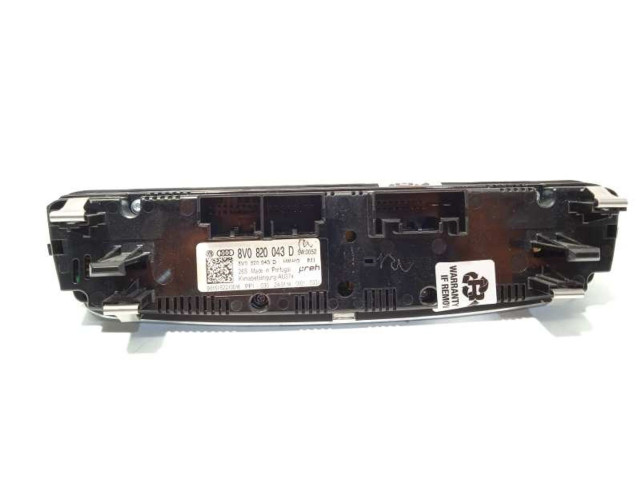 Блок управления климат-контролем 8V0820043D, 8V0820043DIMJ   Audi A3 S3 8V