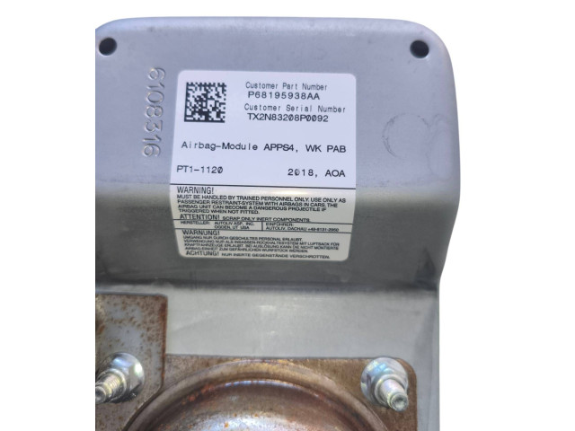 Надувная подушка для пассажира     P68195938AA, PT11120    Jeep Grand Cherokee 