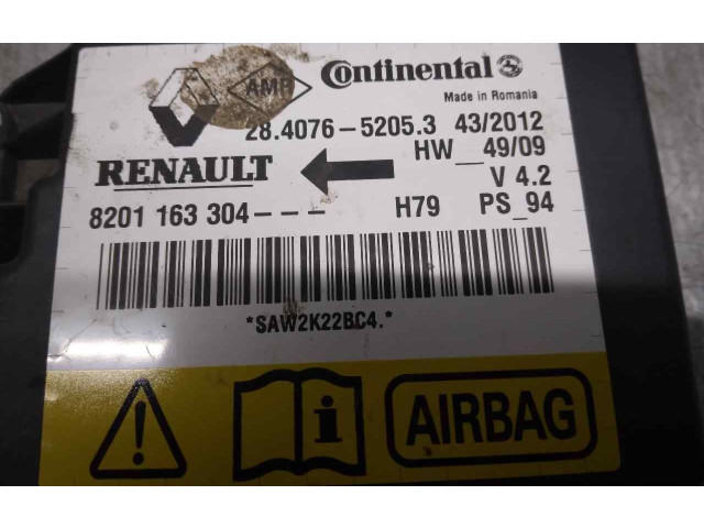 Блок подушек безопасности 8201163304, 28407652053 Dacia Duster