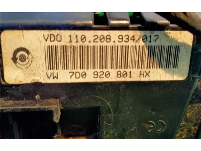 Přístrojová deska Volkswagen Transporter - Caravelle T3 1999 7D0920801HX, 7D0920801HX