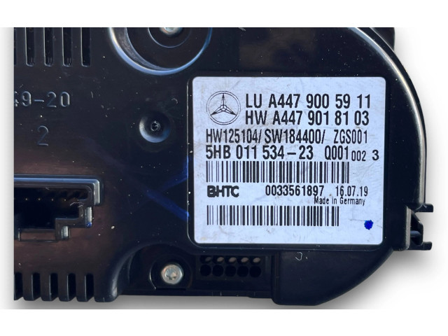 Блок управления климат-контролем A4479005911   Mercedes-Benz V Class W447
