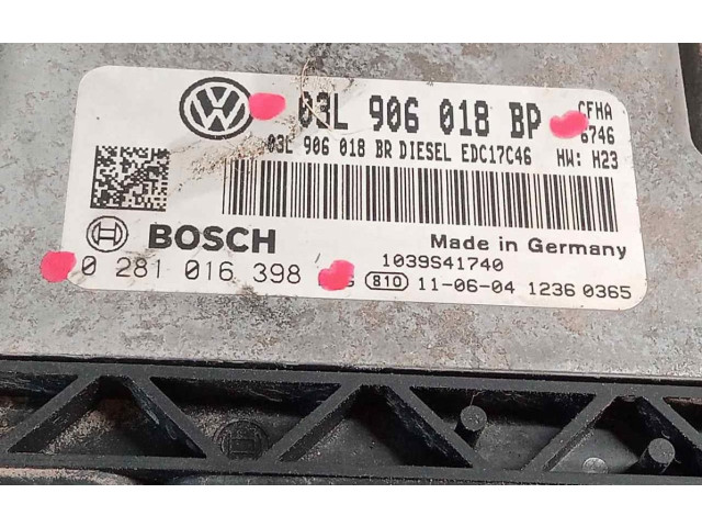 Блок управления двигателем Блок управления 03L906018BP Skoda Yeti (5L)