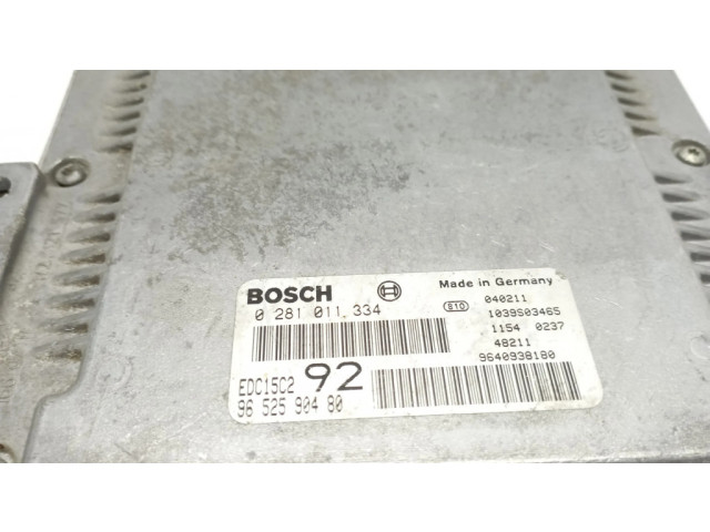 Блок управления двигателя 9652590480, 0281011334 Citroen C8